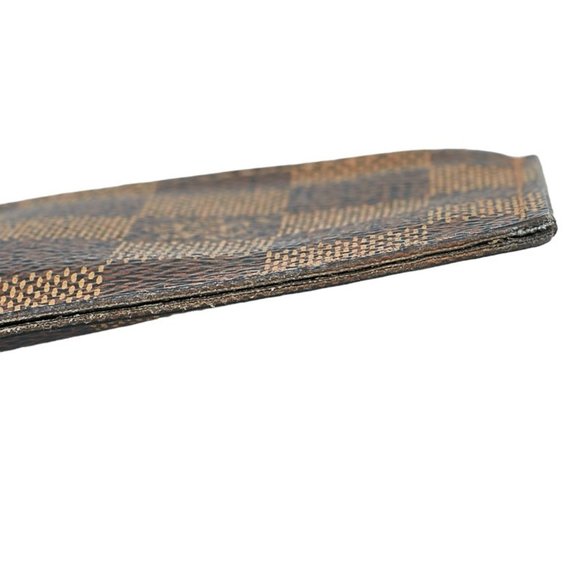 LOUIS VUITTON Damier Coin Case Ebene Brown Leather Ladies - Picture 6 of 10